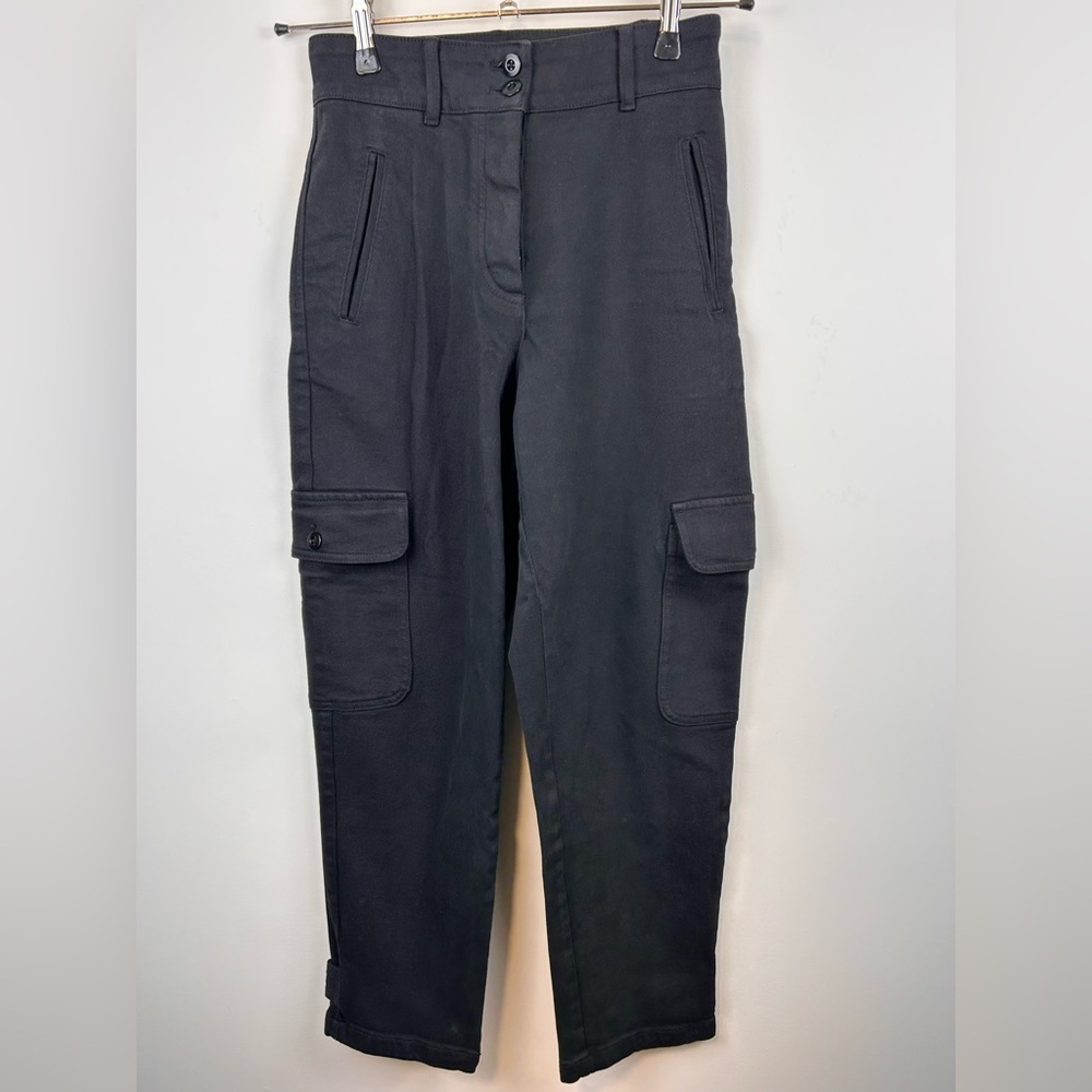 Wilfred Free Cargo Pants Size 4 Black High Rise Utility Aritzia Cotton